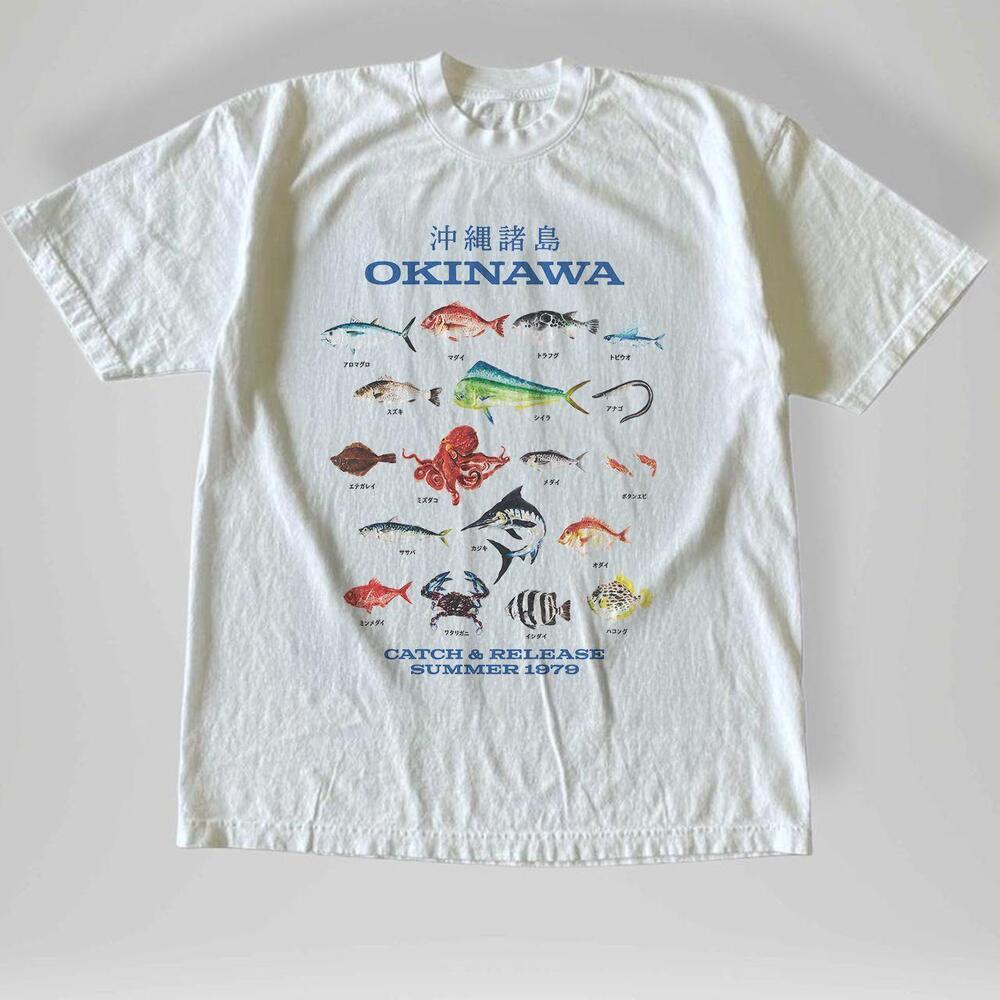 Style Okinawa Catch & Release 1979 Fishing T-Shirt - Picture 1 of 4